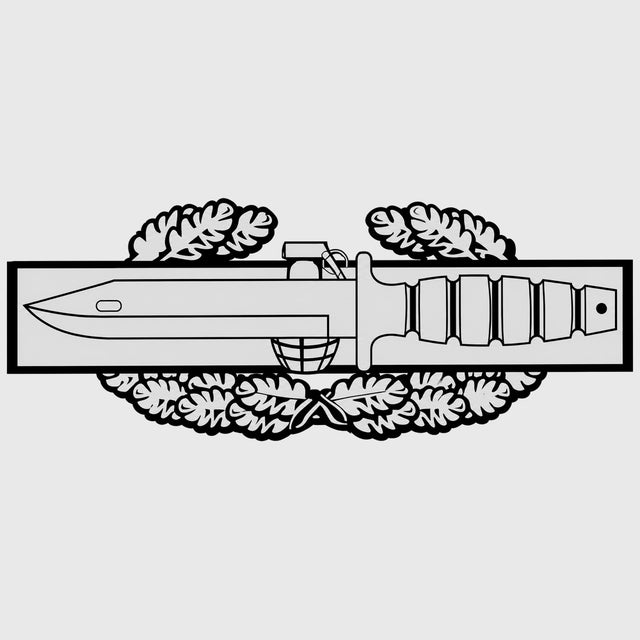 7 inch Combat Action Badge Large Sticker