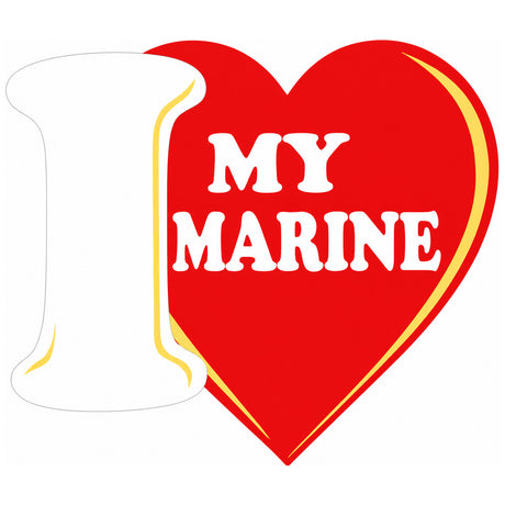 I Love My Marine Sticker