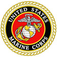 Round Marine Corps Globe and Anchor Sticker