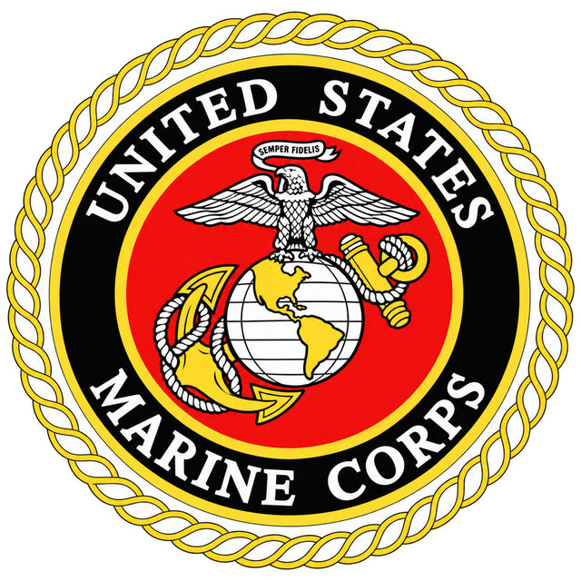 Round Marine Corps Globe and Anchor Sticker