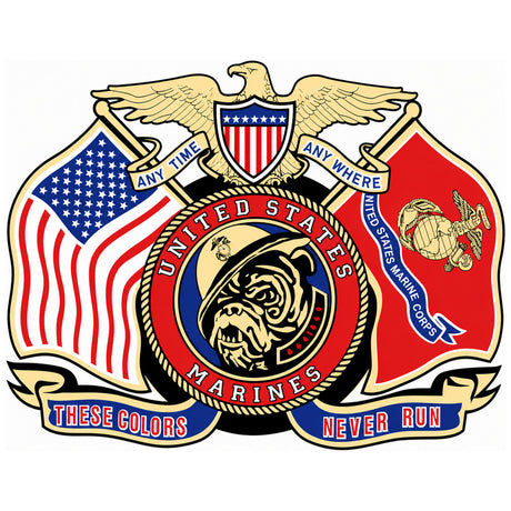 Marine Corps, These Colors Never Run Sticker