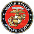 12 inch Round Marine Corps Foil Sticker