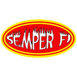 Mairine Semper Fi Oval Reflective Sticker