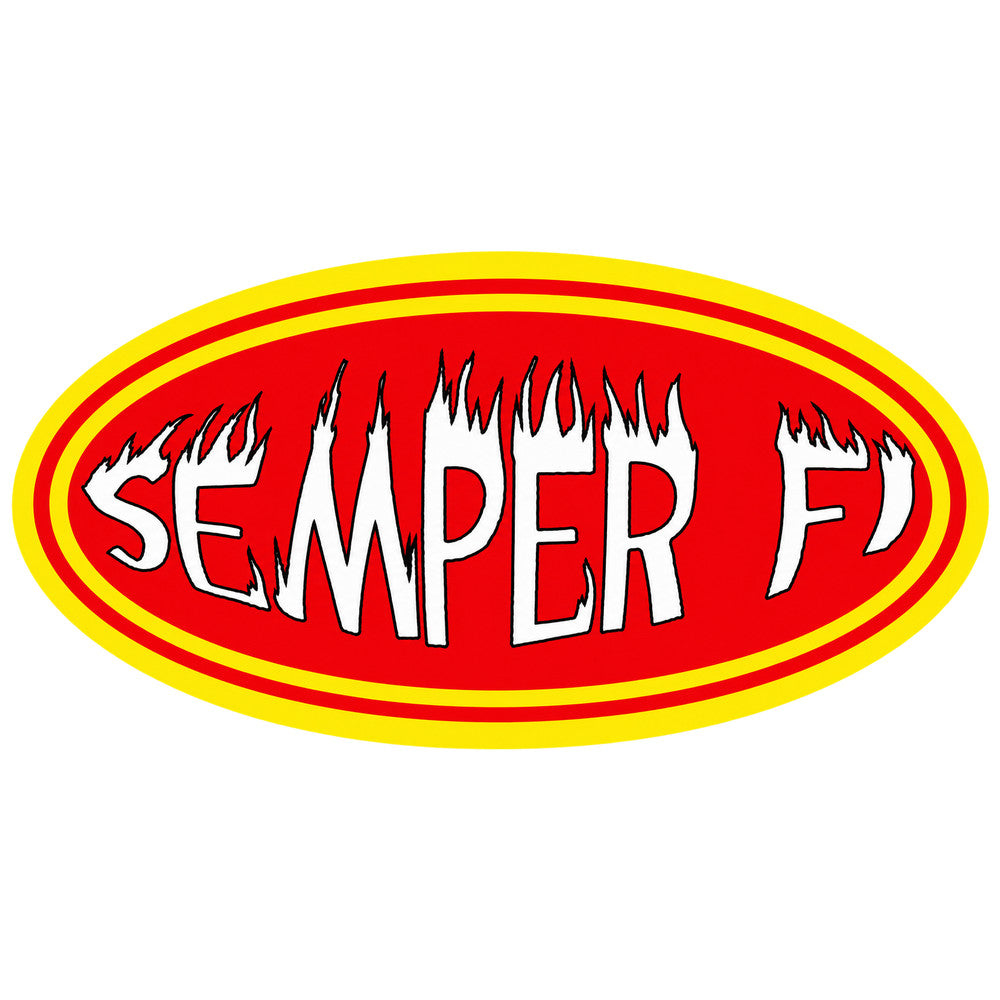 Mairine Semper Fi Oval Reflective Sticker