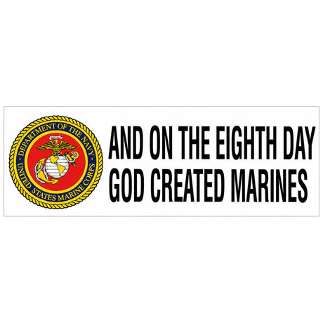 God Created Marines Bumper Sticker