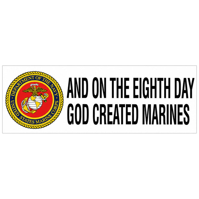 God Created Marines Bumper Sticker