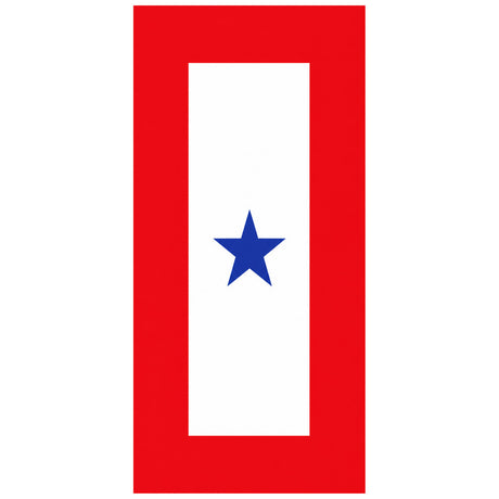 Single Star Service Flag Decal
