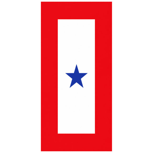 Single Star Service Flag Decal