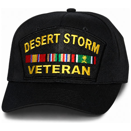 Black Desert Storm Veteran Patch Baseball Cap
