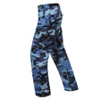 Sky Blue Camouflage Basic BDU Military Cargo Pants