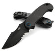 CRKT P.S.D. Black 3.63-Inch Serrated Folding Knife