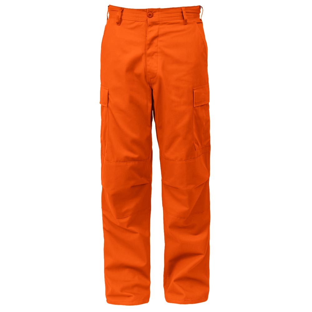 Blaze Orange Military Cargo Pants