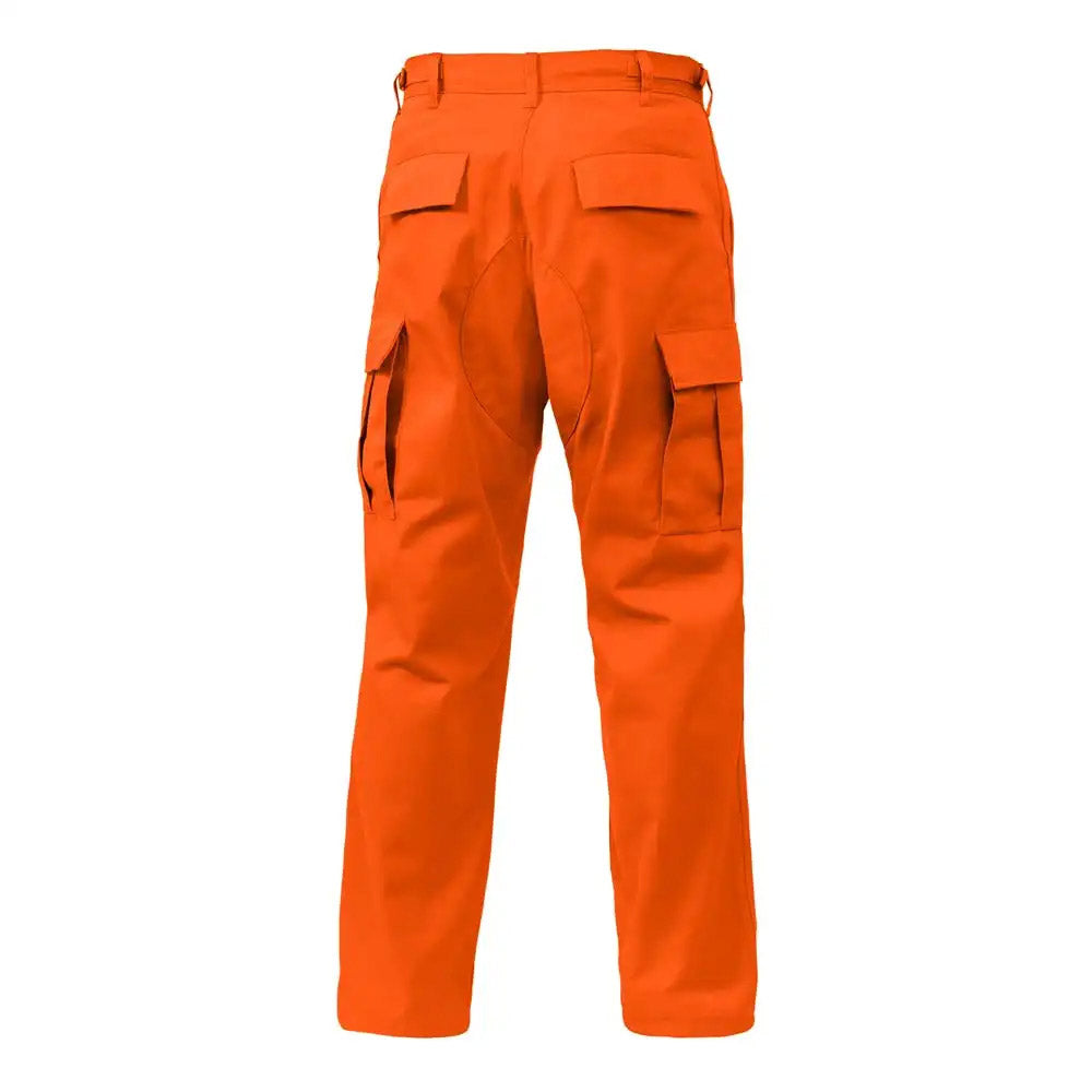 Blaze Orange Military Cargo Pants