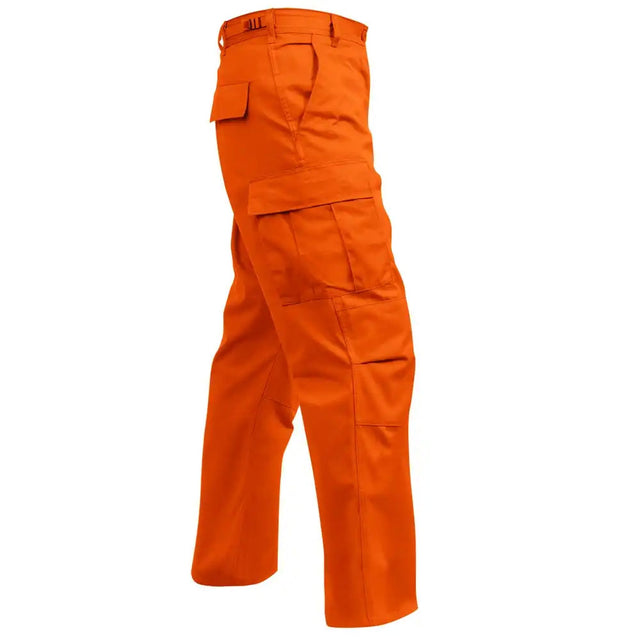 Blaze Orange Military Cargo Pants