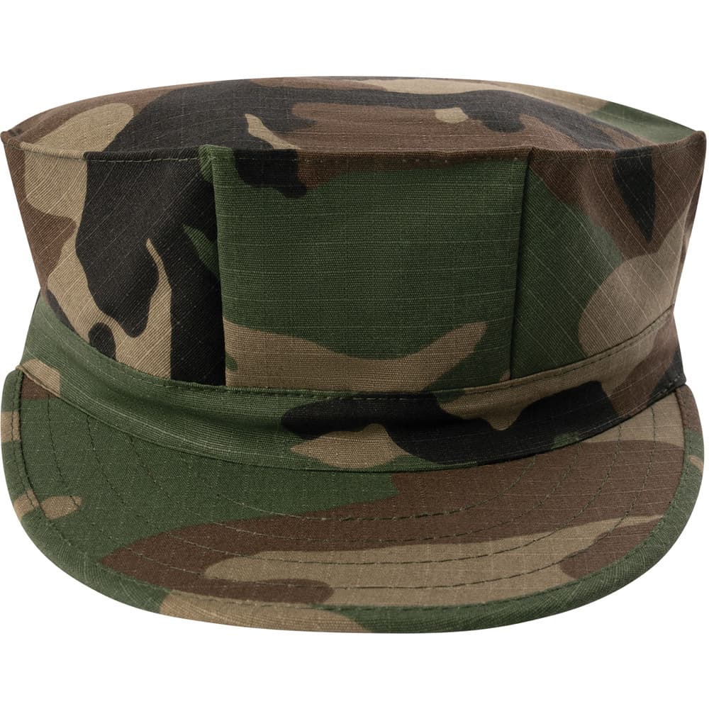 Woodland Camouflage Marines Style Ripstop 8-Point Cap