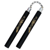 12-Inch Dragon Padded Practice Nunchaku with Ball Bearing Chain