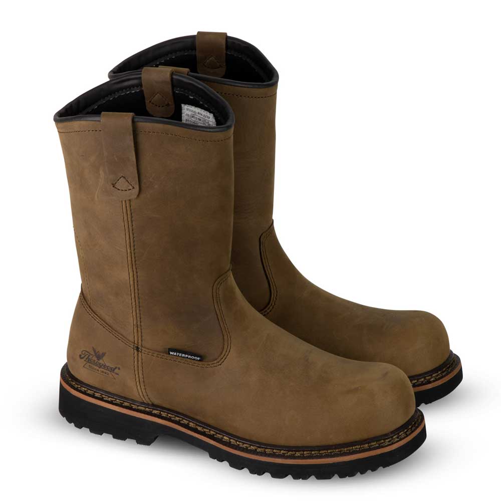 Thorogood V-Series 11-Inch Brown Waterproof Composite Toe Wellington