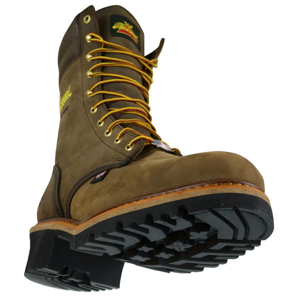 Thorogood 9-Inch Steel Toe Brown Waterproof USA-Made Logger Boot