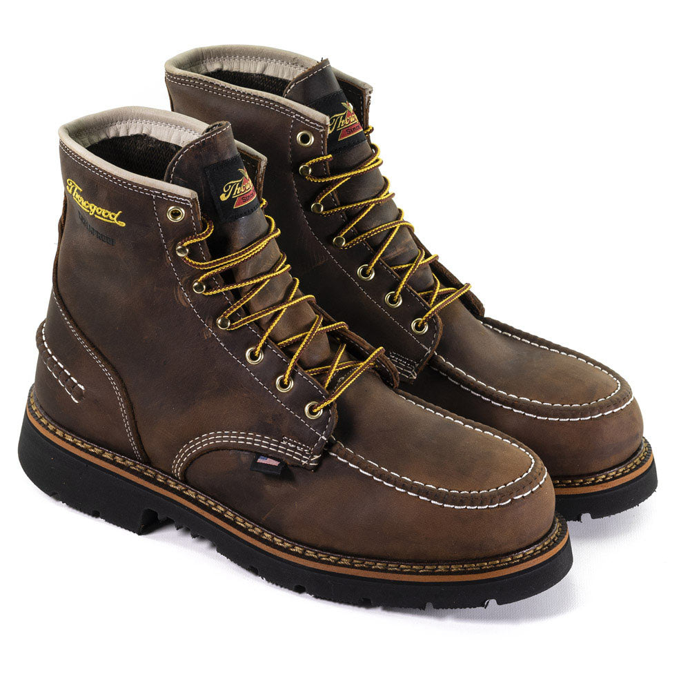 Thorogood 1957 Brown Mid Waterproof Moc Steel Toe Work Boot