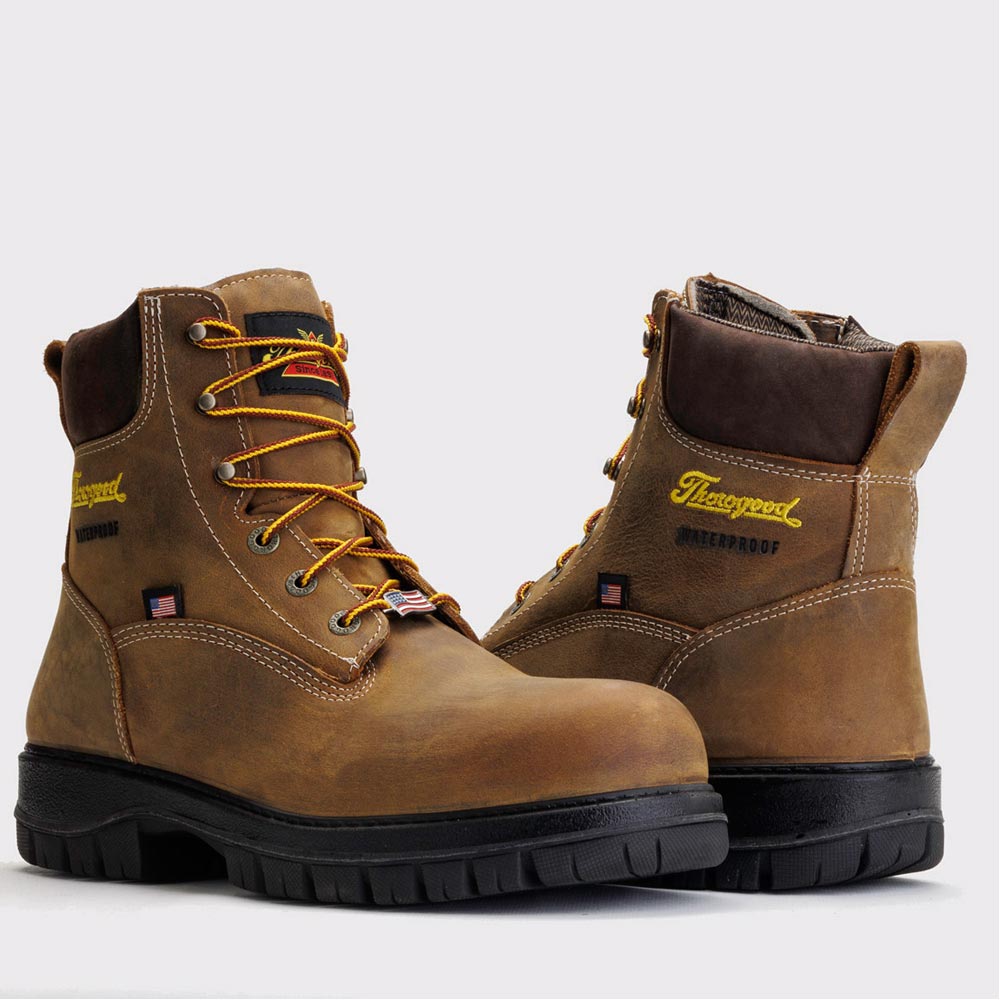 Thorogood Genesis 6-inch Crazyhorse Brown Nano Composite Toe Waterproof Men's Work Boot