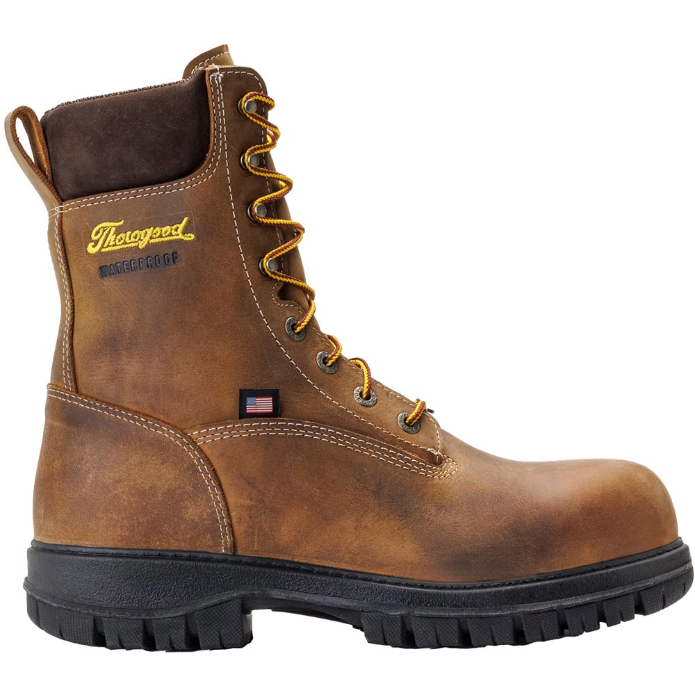 Thorogood Genesis 8-inch Crazyhorse Brown USA Composite Toe Waterproof Men's Work Boot