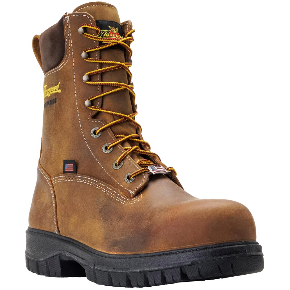 Thorogood Genesis 8-inch Crazyhorse Brown USA Composite Toe Waterproof Men's Work Boot