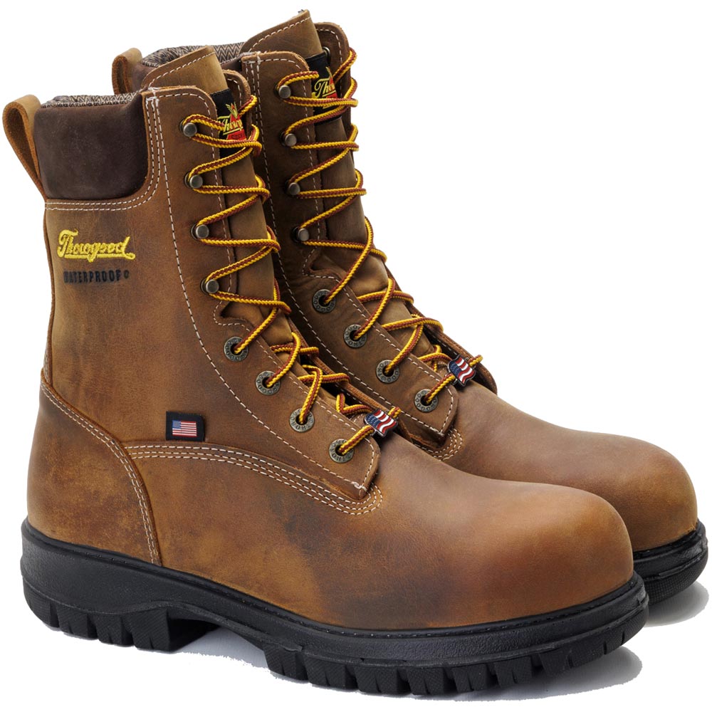 Thorogood Genesis 8-inch Crazyhorse Brown USA Composite Toe Waterproof Men's Work Boot