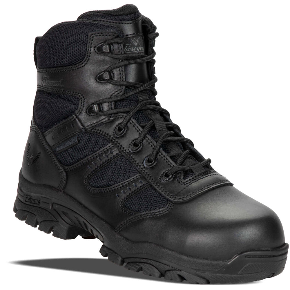 Thorogood Deuce Deuce 6-inch Waterproof Side Zip Composite Safety Toe Black Uniform Boots - 804-6190