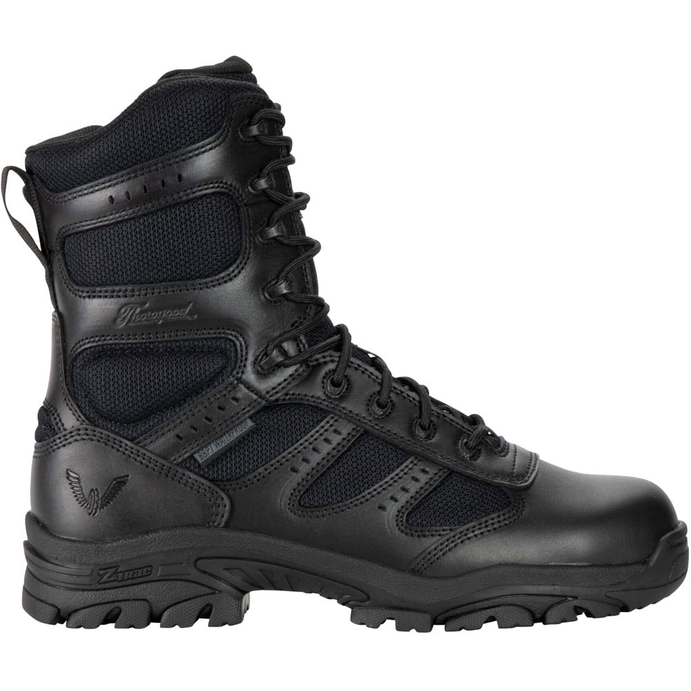 Thorogood Deuce 8-inch Waterproof Side Zip Composite Safety Toe Black Uniform Boots - 804-6191