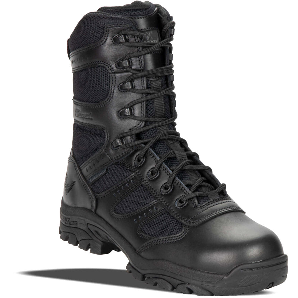 Thorogood Deuce 8-inch Waterproof Side Zip Composite Safety Toe Black Uniform Boots - 804-6191