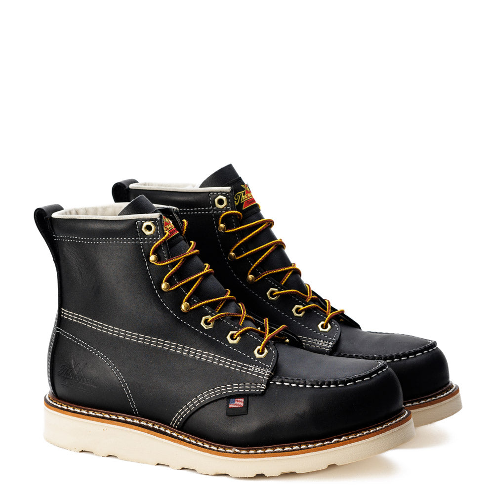 Thorogood Black 8-Inch ST Moc Wedge Work Boot