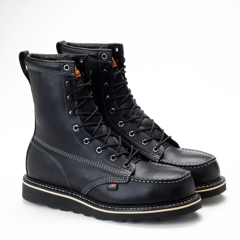 Thorogood American Heritage 8-Inch Black Work Boots 804-6208