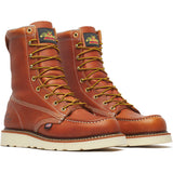 Thorogood American Heritage 8-inch Tobacco Soft Moc Toe Wedge Sole U.S. Made Men's Work Boot - 814-4201