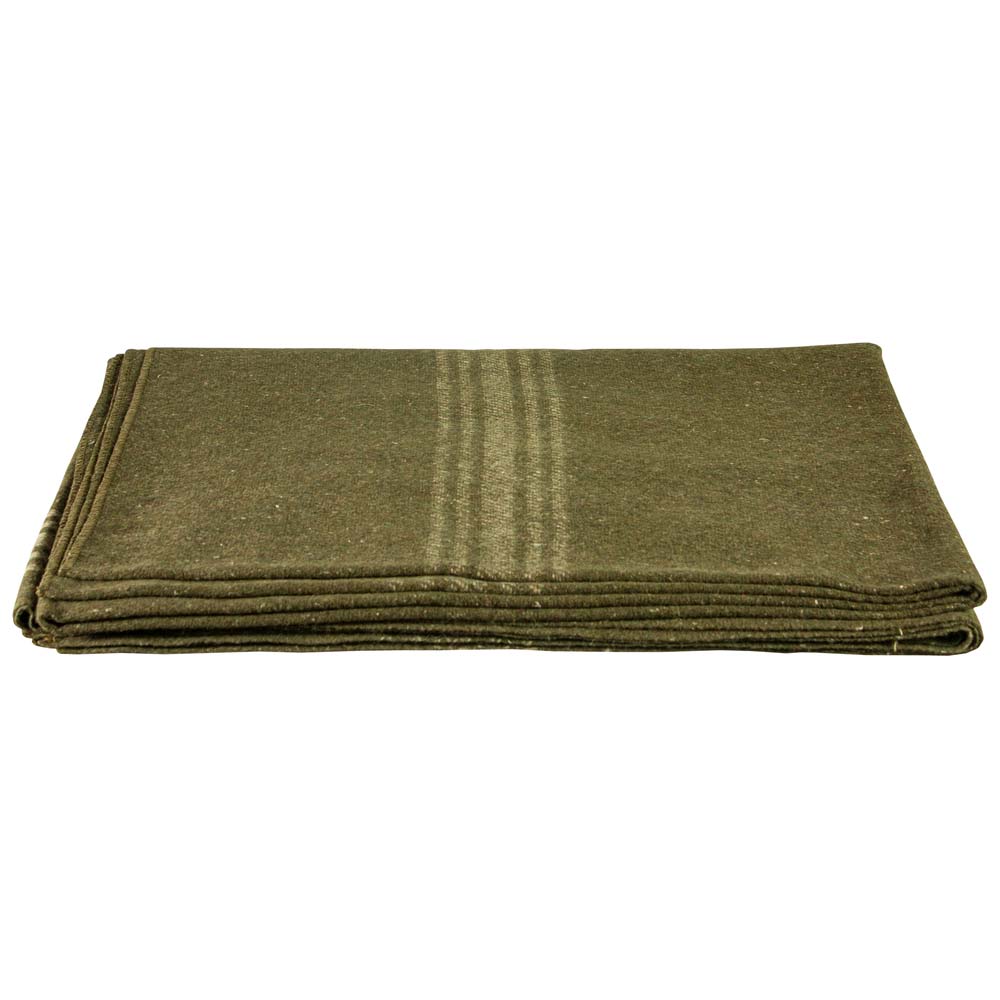 Classic Striped Wool Military Style Blanket