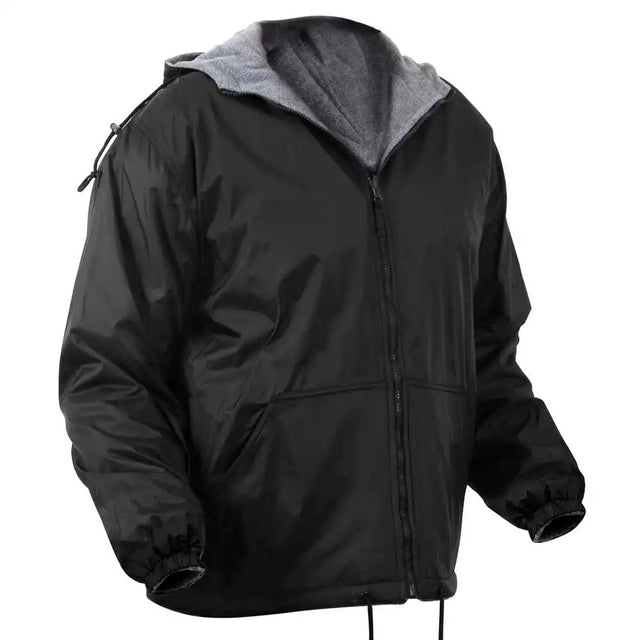 Reversible Fleece-Lined Hooded Winter Jacket