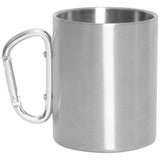 Stainless Steel Portable Camping Mug With Carabiner Handle