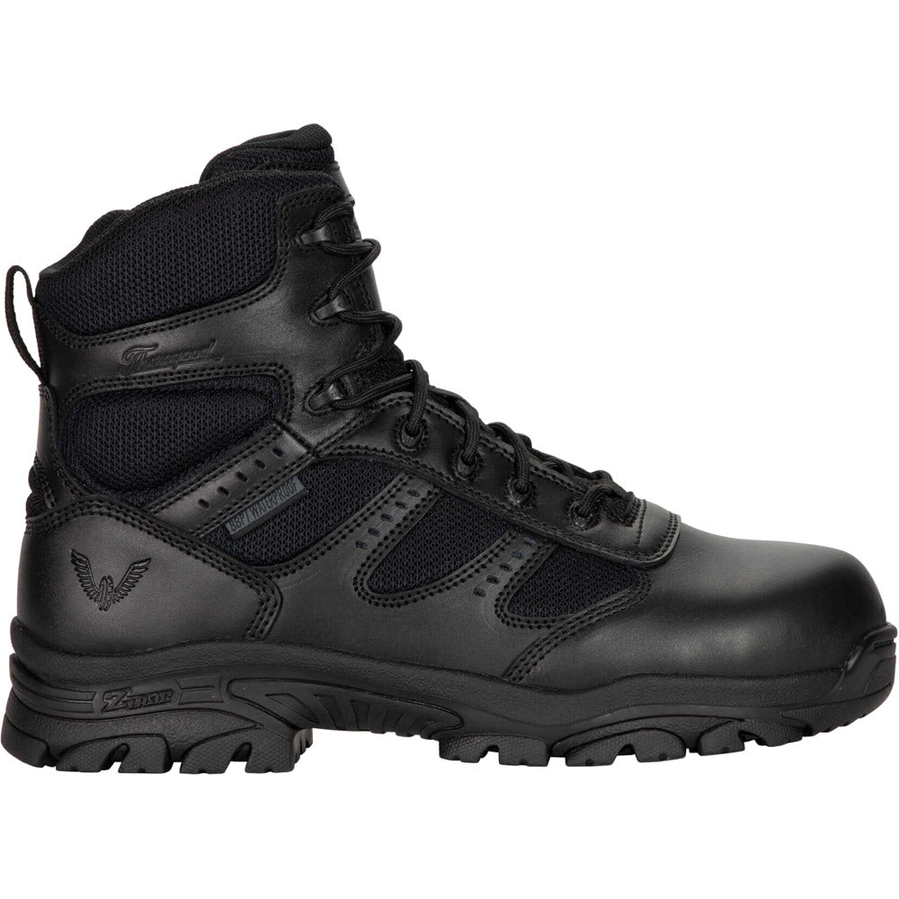 Thorogood Deuce 6-inch Side Zip Black Waterproof Uniform Boots - 834-6218