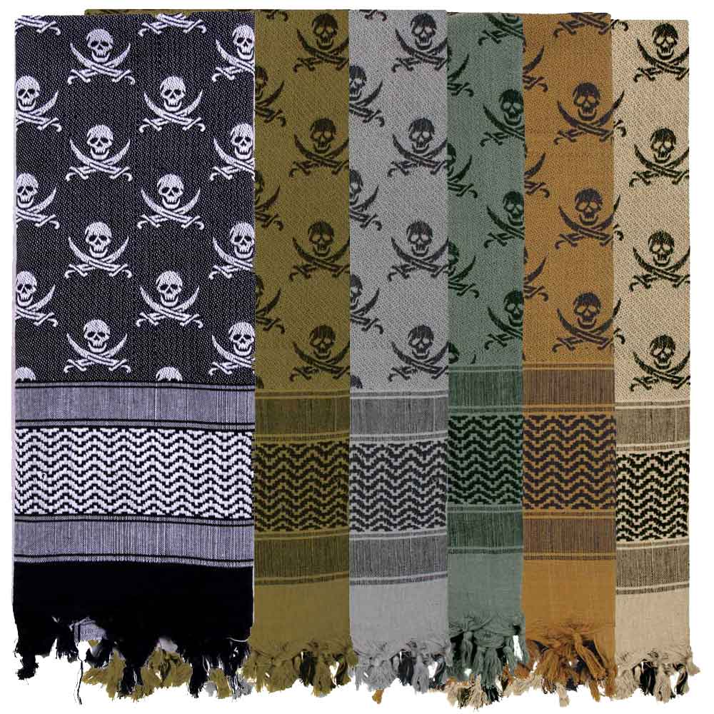 Skull and Crossbones Shemagh Tactical Scarf