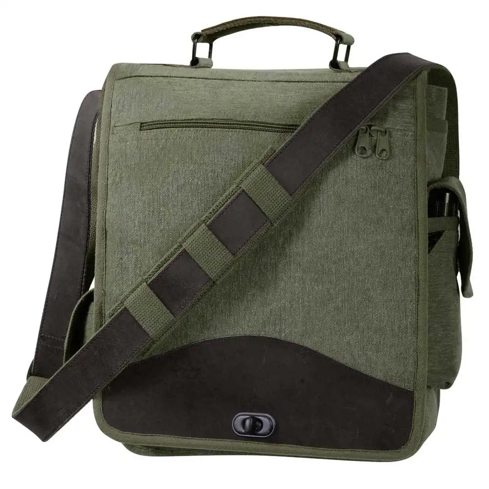 Olive Drab Vintage M-51 Engineer Messenger Bag