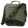 Olive Drab Vintage M-51 Engineer Messenger Bag with Leather Trim