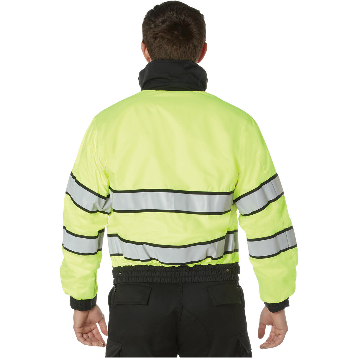 Reversible High-Visibility Green Reflective Work Jacket