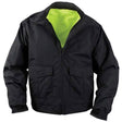 Reversible High-Visibility Green Reflective Work Jacket