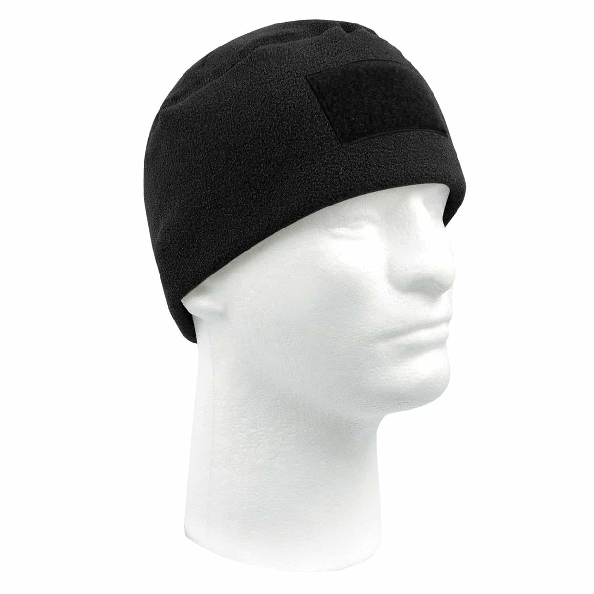Military Style Polar Fleece Watch Cap with Patch Loop