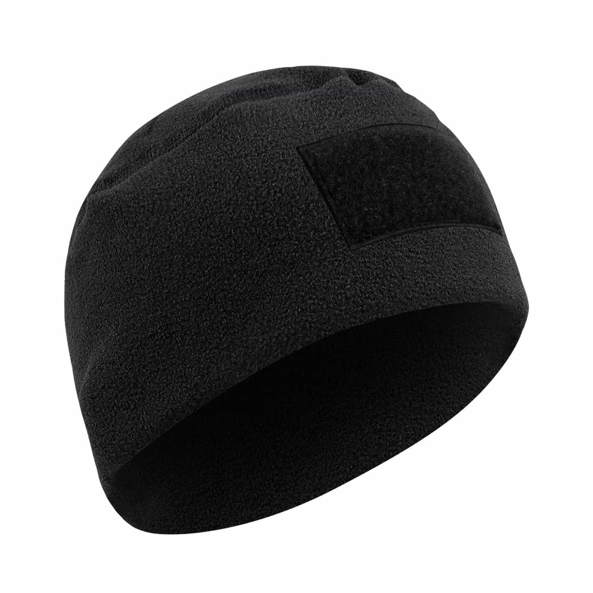 Military Style Polar Fleece Watch Cap with Patch Loop