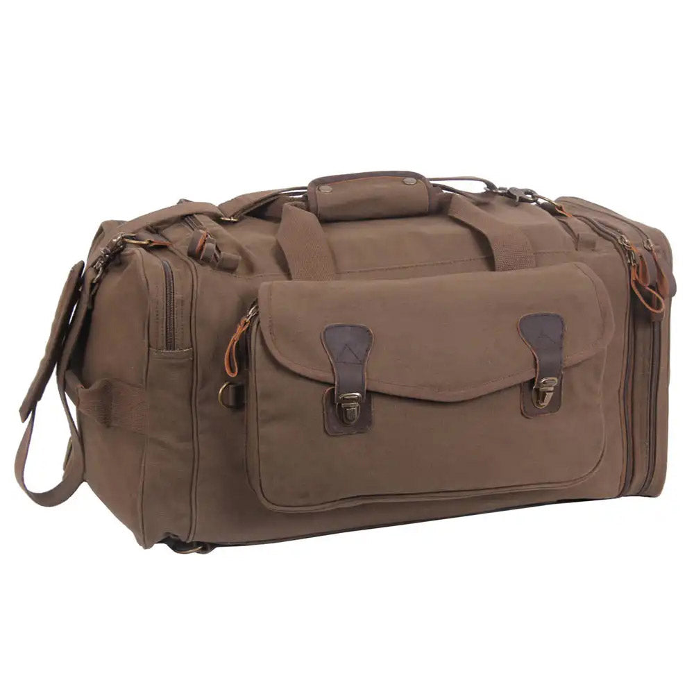 Brown Heavyweight Canvas Extended Stay Duffle Bag