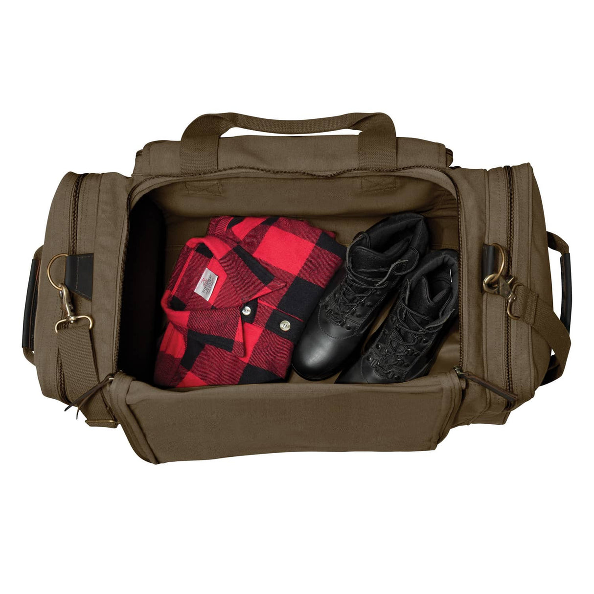 Olive Drab Canvas Long Weekend Duffel Bag
