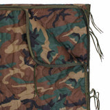 GI Type Woodland Camo Zippered Poncho Liner