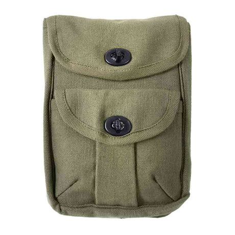 Olive Drab Canvas 2-Pocket Ammo Pouch