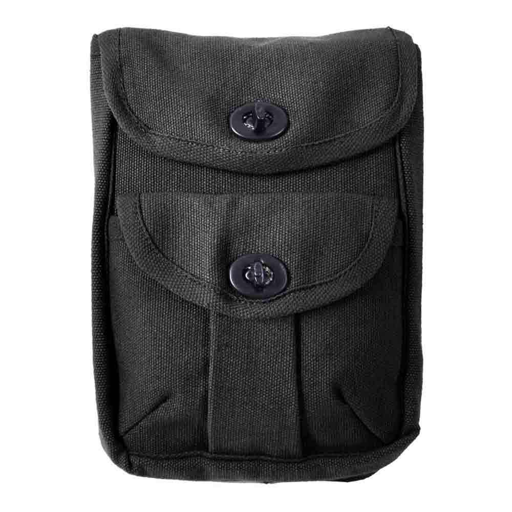 Black Canvas 2-Pocket Ammo Pouch