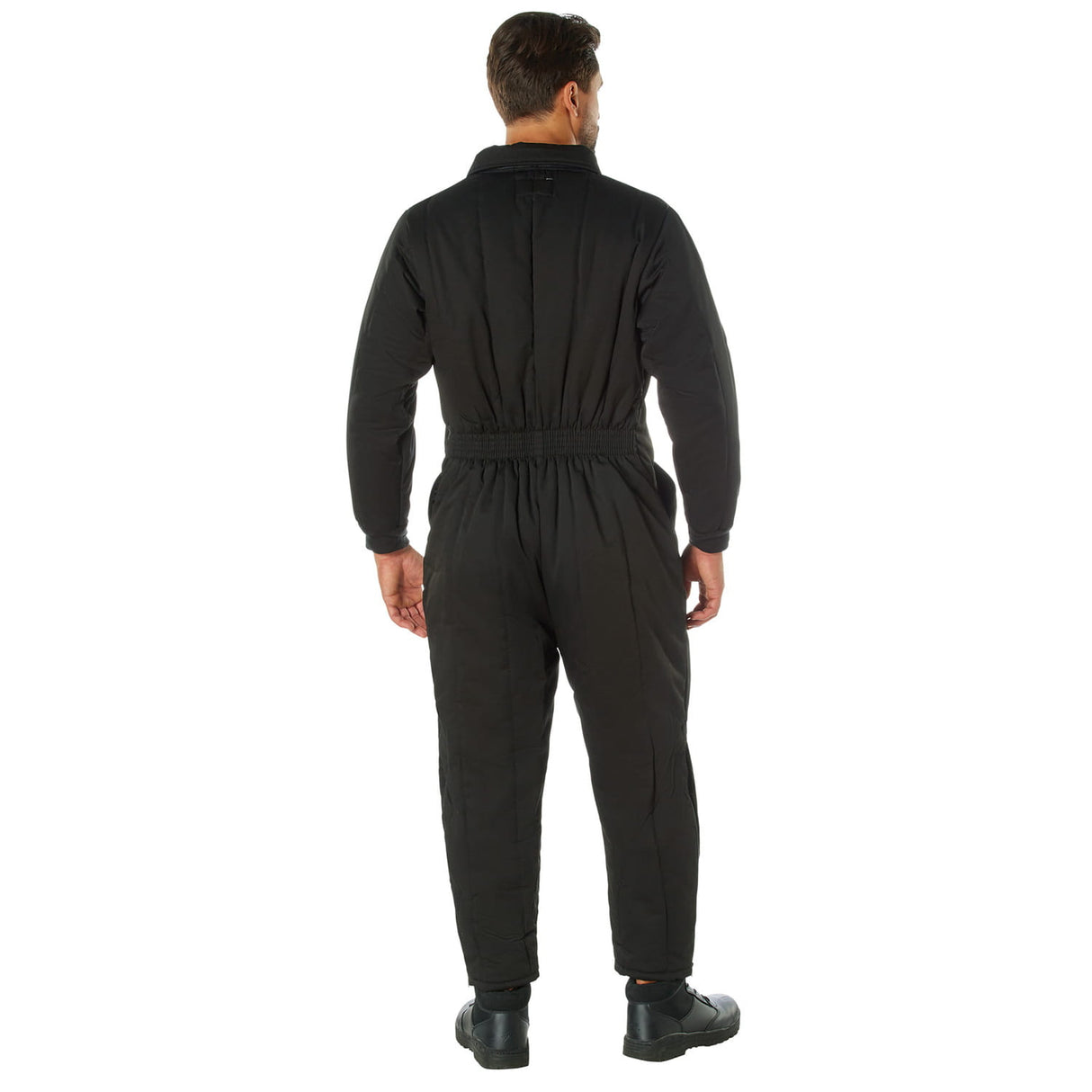 Black Insulated Winter Work Coveralls